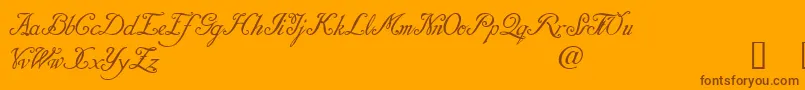 DaresielDemo-Schriftart – Braune Schriften auf orangefarbenem Hintergrund