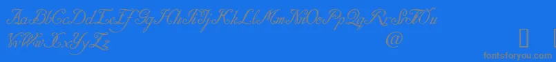 DaresielDemo-Schriftart – Graue Schriften auf blauem Hintergrund