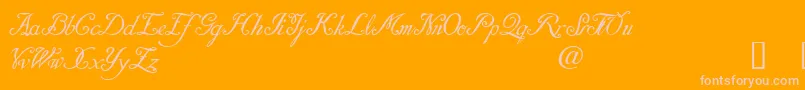 DaresielDemo-Schriftart – Rosa Schriften auf orangefarbenem Hintergrund