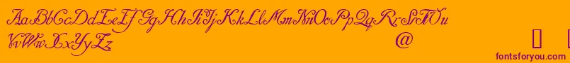 DaresielDemo-Schriftart – Violette Schriften auf orangefarbenem Hintergrund