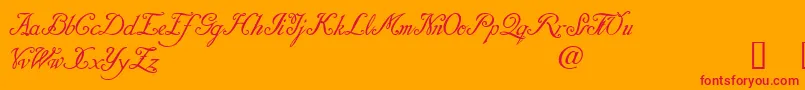 DaresielDemo-Schriftart – Rote Schriften auf orangefarbenem Hintergrund