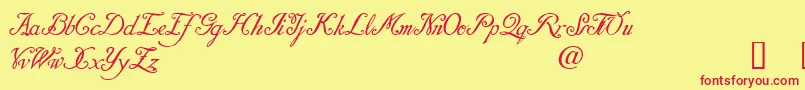 DaresielDemo Font – Red Fonts on Yellow Background