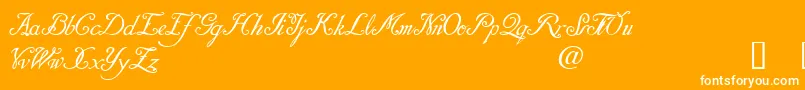 DaresielDemo-Schriftart – Weiße Schriften auf orangefarbenem Hintergrund