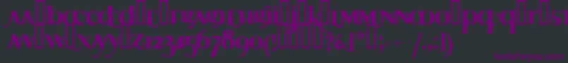 Ayosb Font – Purple Fonts on Black Background