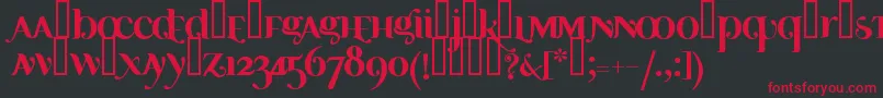 Ayosb Font – Red Fonts on Black Background