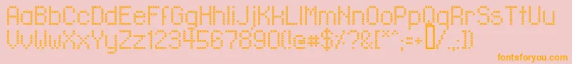 LlXmas Font – Orange Fonts on Pink Background