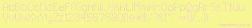 LlXmas Font – Pink Fonts on Yellow Background