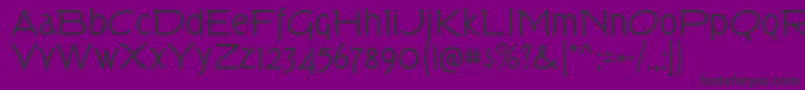 TorkRg-Schriftart – Schwarze Schriften auf violettem Hintergrund