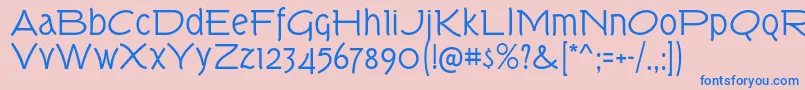 TorkRg Font – Blue Fonts on Pink Background