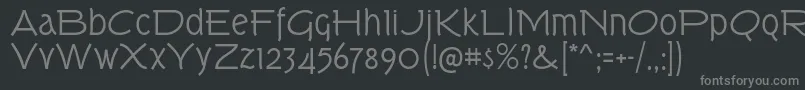 Fonte TorkRg – fontes cinzas em um fundo preto
