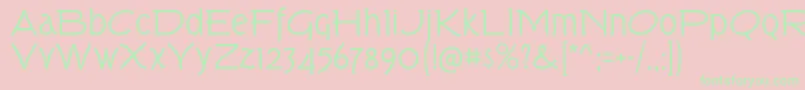 Fonte TorkRg – fontes verdes em um fundo rosa