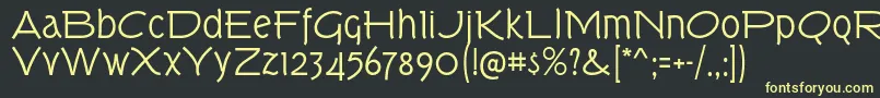 Czcionka TorkRg – żółte czcionki na czarnym tle