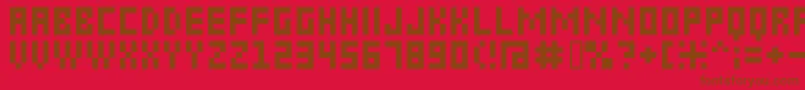 6px2bus Font – Brown Fonts on Red Background