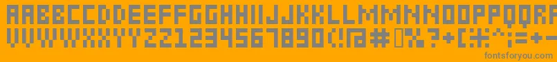 6px2bus Font – Gray Fonts on Orange Background