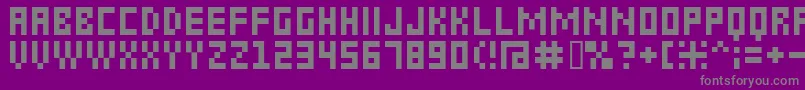 6px2bus Font – Gray Fonts on Purple Background