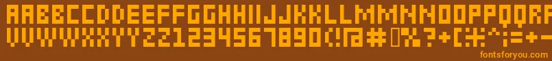 6px2bus Font – Orange Fonts on Brown Background