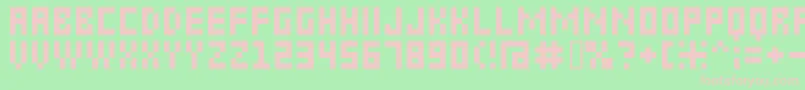 6px2bus Font – Pink Fonts on Green Background
