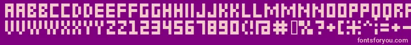6px2bus Font – Pink Fonts on Purple Background