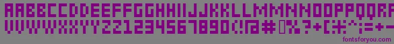 6px2bus Font – Purple Fonts on Gray Background