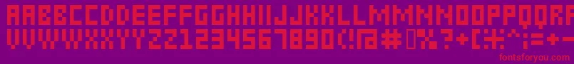 6px2bus Font – Red Fonts on Purple Background