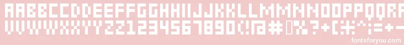 6px2bus Font – White Fonts on Pink Background