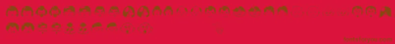 Police KeepItUp – polices brunes sur fond rouge