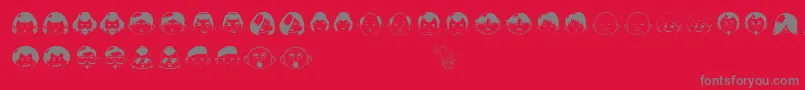KeepItUp Font – Gray Fonts on Red Background