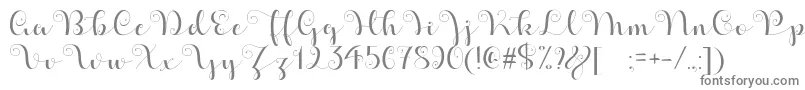 フォントApplesScriptDemo – 白い背景に灰色の文字