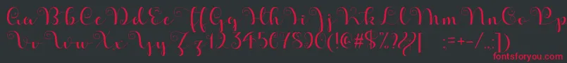 ApplesScriptDemo Font – Red Fonts on Black Background