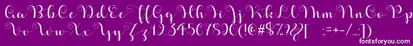 ApplesScriptDemo Font – White Fonts on Purple Background