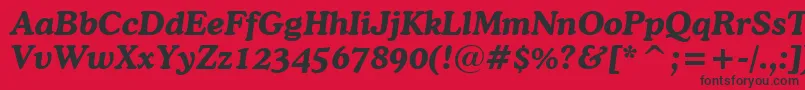CooperBoldItalicBt Font – Black Fonts on Red Background