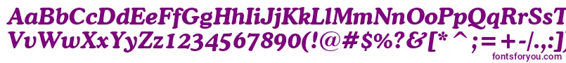 CooperBoldItalicBt Font – Purple Fonts on White Background