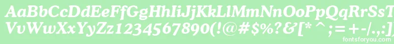 CooperBoldItalicBt Font – White Fonts on Green Background