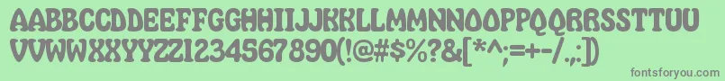 MahavishnuRegular Font – Gray Fonts on Green Background