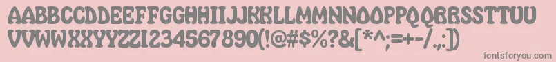 MahavishnuRegular Font – Gray Fonts on Pink Background