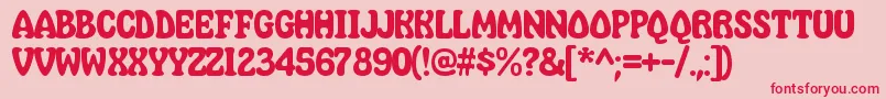 MahavishnuRegular Font – Red Fonts on Pink Background