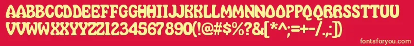 MahavishnuRegular Font – Yellow Fonts on Red Background