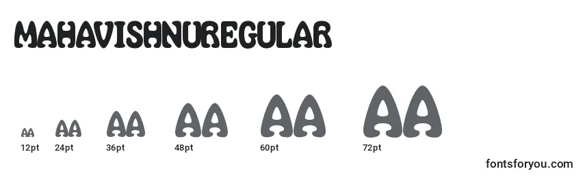 Размеры шрифта MahavishnuRegular