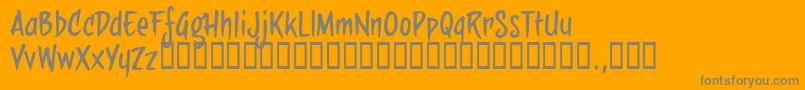 Sbbtrial Font – Gray Fonts on Orange Background
