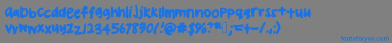 Uglyhandwriting Font – Blue Fonts on Gray Background