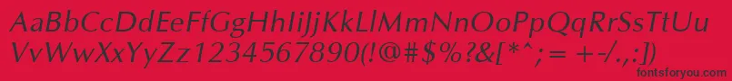 OklahomaOblique Font – Black Fonts on Red Background