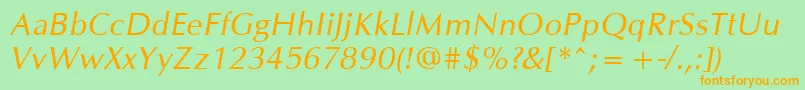 OklahomaOblique Font – Orange Fonts on Green Background