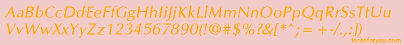 OklahomaOblique Font – Orange Fonts on Pink Background