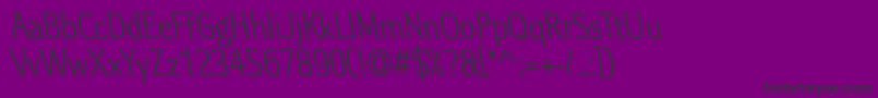Idealgothicoblique-Schriftart – Schwarze Schriften auf violettem Hintergrund