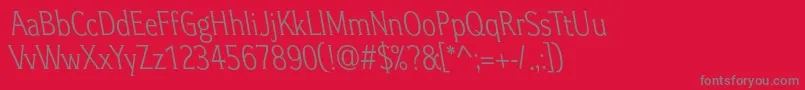 Idealgothicoblique Font – Gray Fonts on Red Background