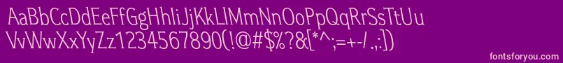 Idealgothicoblique Font – Pink Fonts on Purple Background