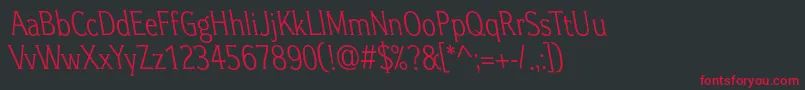 Idealgothicoblique Font – Red Fonts on Black Background