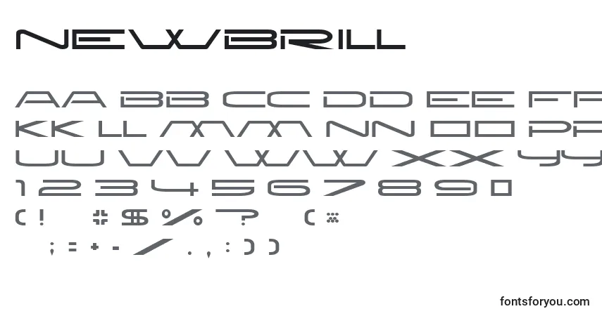 Newbrill Font – alphabet, numbers, special characters