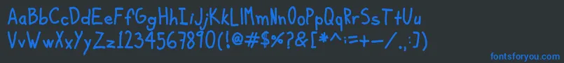 KiddoSoupBold Font – Blue Fonts on Black Background
