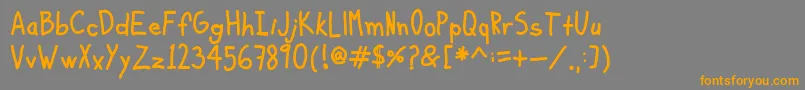 KiddoSoupBold Font – Orange Fonts on Gray Background